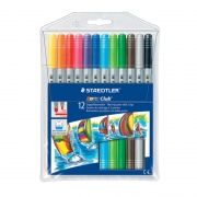  Dvipusiai flomasteriai STAEDTLER Noris Club 320, 12 spalvų