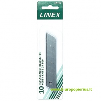  Ašmenys maketavimo peiliukui LINEX, 18 mm (10 vnt.)