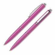  Automatinis tušinukas SCHNEIDER K-15, 1.0 mm., rožinės spalvos korpusas, mėlynas tušas - 5 vnt.