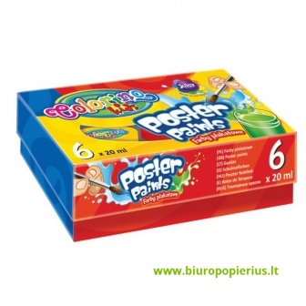  Guašas COLORINO, 6 spalvos x  20 ml