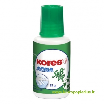  Korekcinis skystis KORES AQUA, 25 ml,  su minkštu galiuku