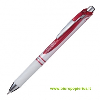  Automatinis rašiklis PENTEL ENERGEL PEARL WHITE 0.5 mm, raudonos spalvos rašalas