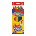  Tribriauniai spalvoti COLORINO JUMBO pieštukai su drožtuku, 6 vnt.