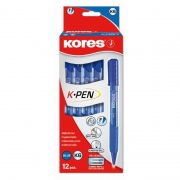  Tušinukas KORES K6-F, 0.7 mm, mėlynos spalvos tušas - 2 vnt.