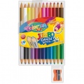  Apvalūs spalvoti stori dvipusiai pieštukai COLORINO, 12/24 spalvų