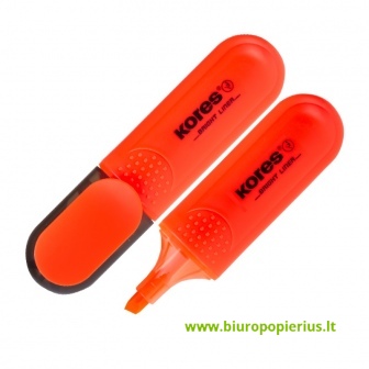  Teksto žymeklis KORES BRIGHT LINER, oranžinė - 2 vnt.