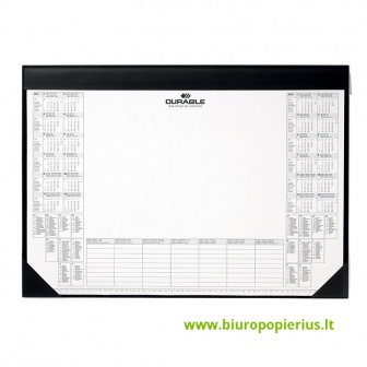  Patiesalas rašymui DURABLE su kalendoriumi , 59 x 42 cm, juodas