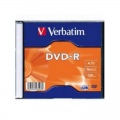  VERBATIM DVD-R 4.7GB 16x, plona dėžutė (43547)