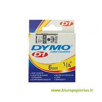  Juostelė Dymo 43610 6mmx7m juodas/skaidrus pagrind