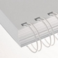  Metalinė įrišimo spiralė, 9.5 mm, Balta (dėž.-100vnt.)