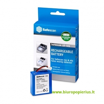  Pakraunama baterija pinigų aparatui SAFESCAN LB-105