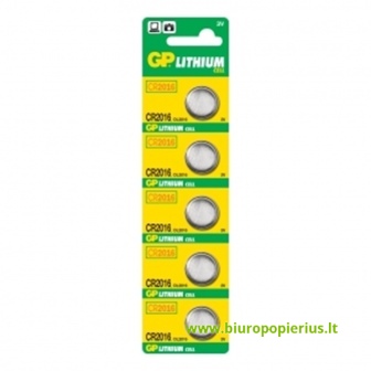  Baterija GP CR2016, 1vnt