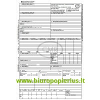  Tarptautinis krovinių transportavimo važtaraštis CMR, A4 x 6, 10 vnt.