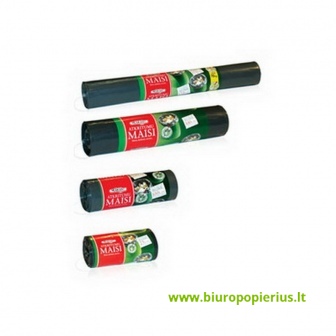  Šiukšlių maišai 60 l, 35 mik., 10 vnt.