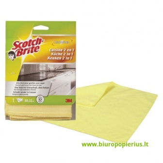  Mikroplaušelių šluostė 3M SCOTCH BRITE, 30 x32 cm, geltona