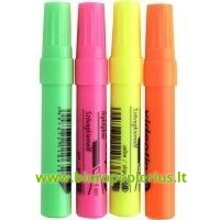  Žymiklis ICO VIDEOTIP, tekstui, 1-4 mm, kirstu galu, geltonos spalvos - 2 vnt.