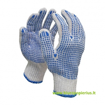  Darbo pirštinės TAMREX, su taškeliais abejose pusėse, dydis XL/10