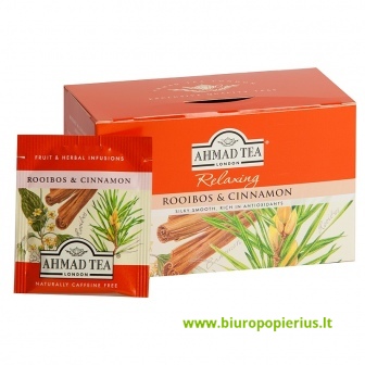  Žolelių arbata AHAMD ROOIBOS & CINNAMON, 20 vokelių po 1,5g - 2 vnt.