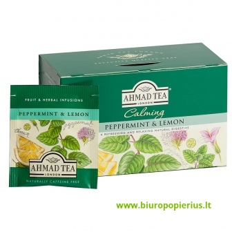  Žolelių arbata AHMAD PEPPERMINT & LEMON 20 vokelių po 1,5g - 2 vnt.