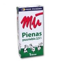  Pienas MŪ 2,5% riebumo, 1 l