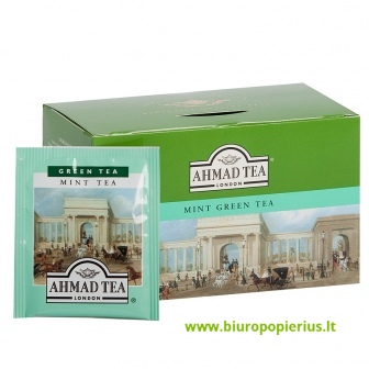  Arbata AHMAD ALU žalioji, mėtinė, folijos vokeliuose (20 vnt.) - 2 vnt.