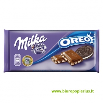  Pieniškas šokoladas su sausainiu MILKA Oreo Choco, 100 g