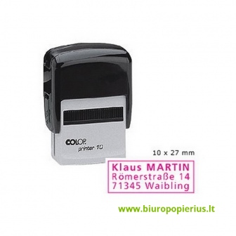  Antspaudas Printer 10 juodas korpusas raudona pagalvėlė COLOP