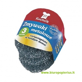  Metalinis puodų šveitiklis KUCHCIK, 3 vnt./pak.