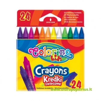  Vaškinės kreidelės, Colorino, 24 spalvų