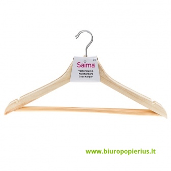  Medinės pakabos, 3 vnt./pakuotė, šviesi medžio sp.