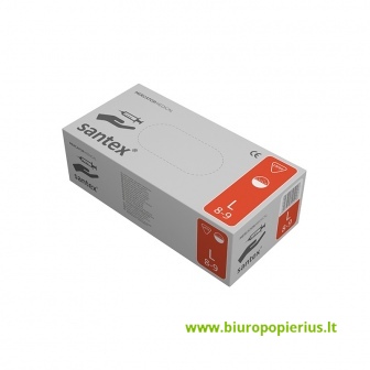  Latekso pirštinės SANTEX, su pudra, dydis M, 100 vnt.