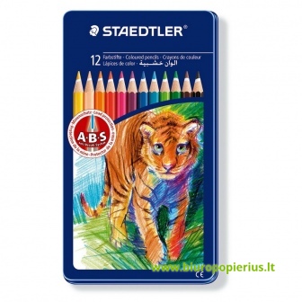  Spalvoti pieštukai STAEDTLER NORIS CLUB 144, 12 spalvų