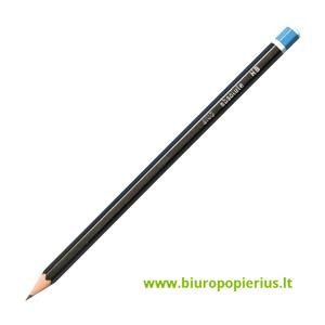  Pieštukas SiVO ABSOLUTE (Hex) HB, padrožtas, pilka/juoda sp.