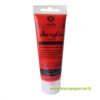  Akriliniai dažai 75 ml 1219, ryškiai raudona