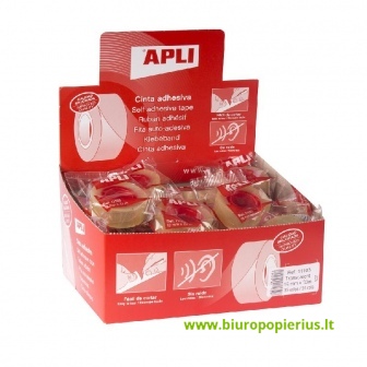  Lipni juostelė APLI, 19 mm x 33 m, skaidri