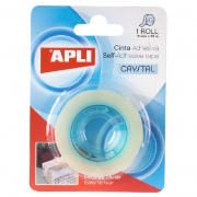  Lipni juostelė APLI CRYSTAL, 19 mm x 33 m, ypač skaidri