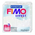  Modelinas FIMO EFFECT, 56 g, su blizgučiais, balta sp.