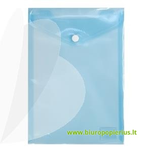  Aplankas (vokas) su spaustuku ELLER, A5, PP, vertikalus, šviesiai mėlyna, 1 vnt.