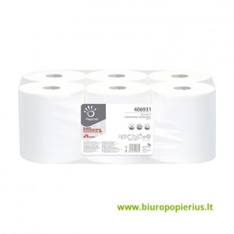  Popierinis rankšluostis PAPERNET, Centrefeed Standard, 1 sl., 274 m, balta sp., 6 vnt