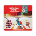  Spalvoti pieštukai NATARAJ Vivid, tribriauniai, 26 spalvos