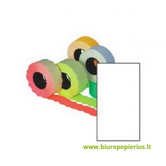  Kainų etiketės, 26x16mm, stačiakampės, 5 vnt., balta