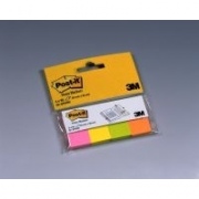  Žymekliai POST-IT, 20x38 mm, popieriniai, 4 spalvos po 50 vnt.