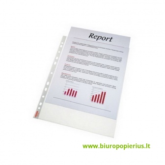  Įmautė dokumentams ESSELTE, A4, 75 mikr.,(pak. -100 vnt.), skaidri