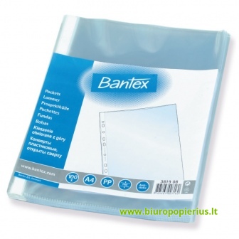  Įmautė dokumentams BANTEX, A4, 40 mikr., (pak. -100 vnt.), matinė