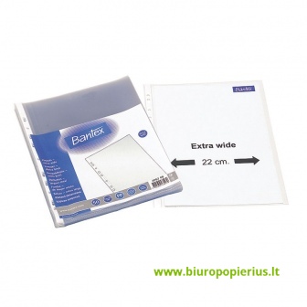  Įmautė dokumentams BANTEX, 220 x 300 mm, (pak. - 50 vnt.), matinė