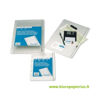  Įmautė dokumentams BANTEX, 175 x 290, su užtrauktuku, (pak. -10 vnt.), matinė