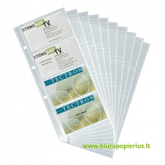  Papildomi lapai vizitinių kortelių albumui DURABLE VISIFIX, (pak. -10 vnt.)