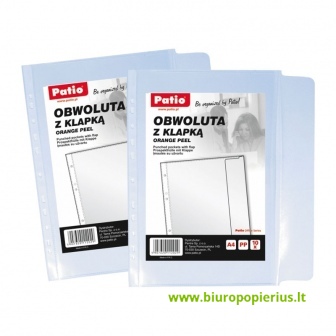  Įmautė dokumentams PATIO, 210 x 297, užlenkiamu kraštu, (pak. -10 vnt.), matinė