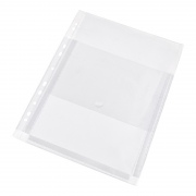  Praplėčiamos įmautės su atvartu PANTA PLAST, PVC, A4, (pak. -10 vnt.), skaidrios