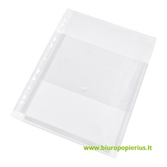  Praplėčiamos įmautės su atvartu PANTA PLAST, PVC, A4, (pak. -10 vnt.), skaidrios
